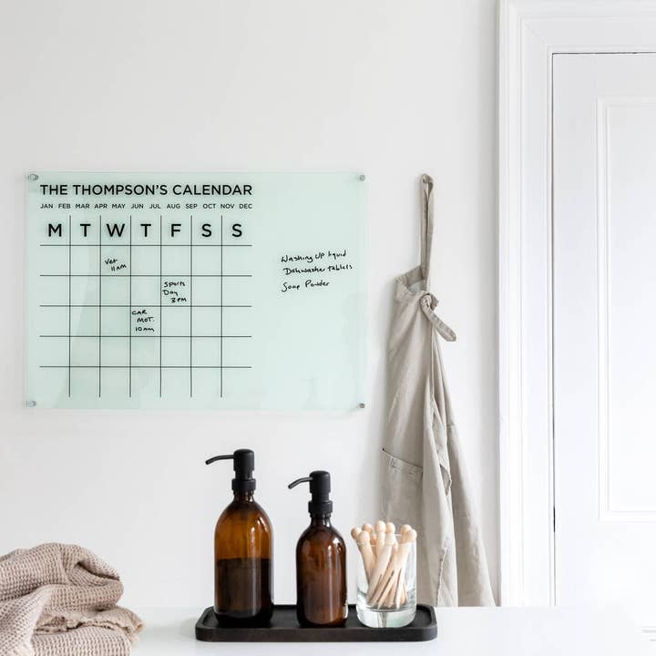 Personalised Family Acrylic Kitchen Planner for wholesale by Twenty-Seven Enterprises Ltd