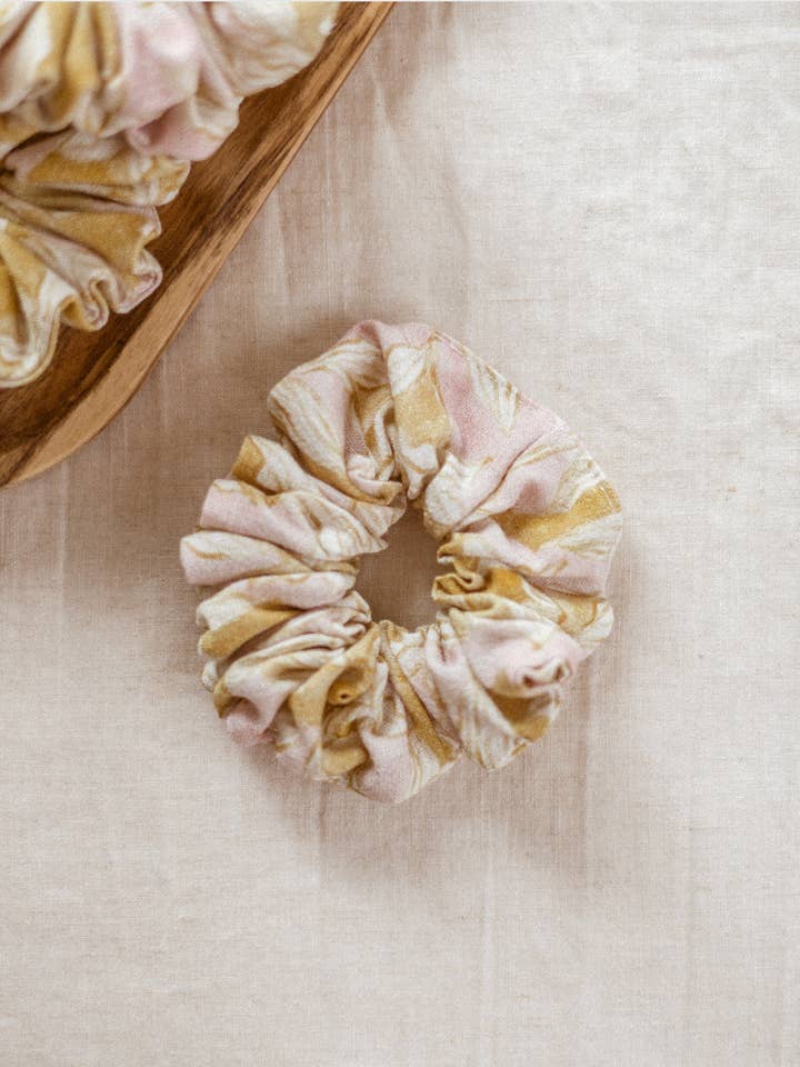 Wide Scrunchie / Pastel Florals for wholesale by Evelina Apparel