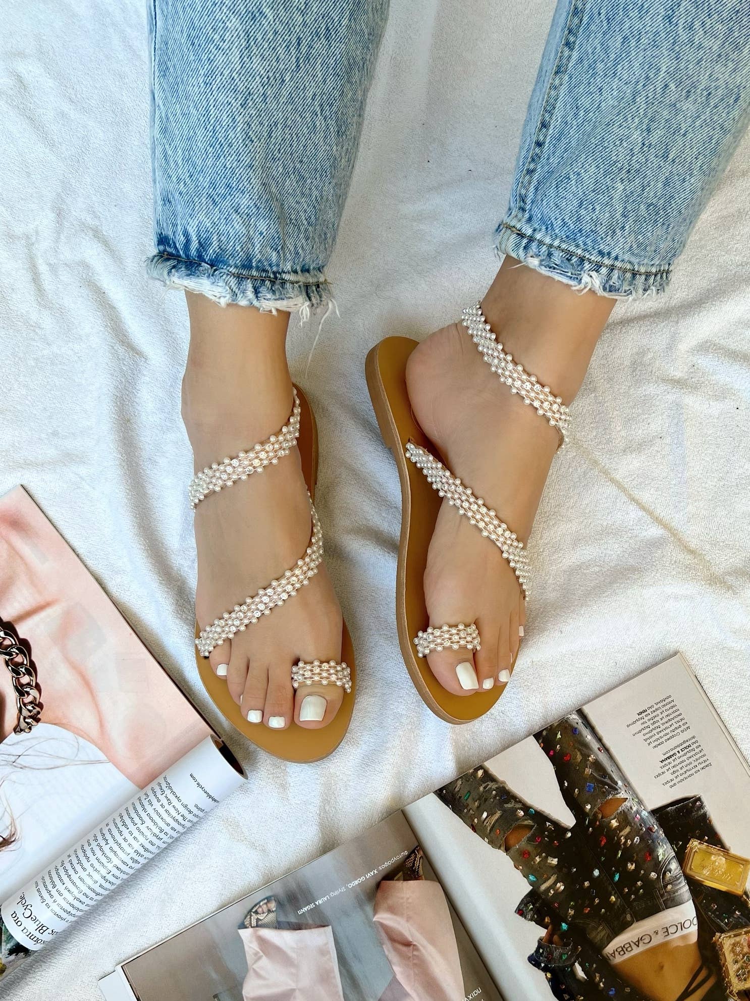 Christina Christi - Wholesale Sandals - Women's - Women Sandals, Pearls Leather Sandals, Wedding Sandals3