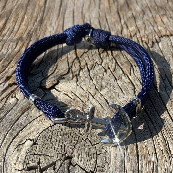 Bracelet ancre KEY WEST réglable en acier inoxydable pour la vente par Maris Sal Nautical