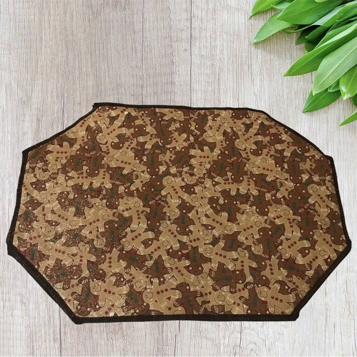 Glittery Gingerbread Handmade Placemat Sets for wholesale by Placemats and More