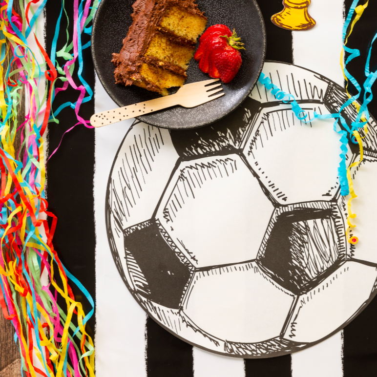 Gatherings by Curated Paperie - Wholesale Disposable Placemat - Sports Fan Soccer Ball Paper Placemats4