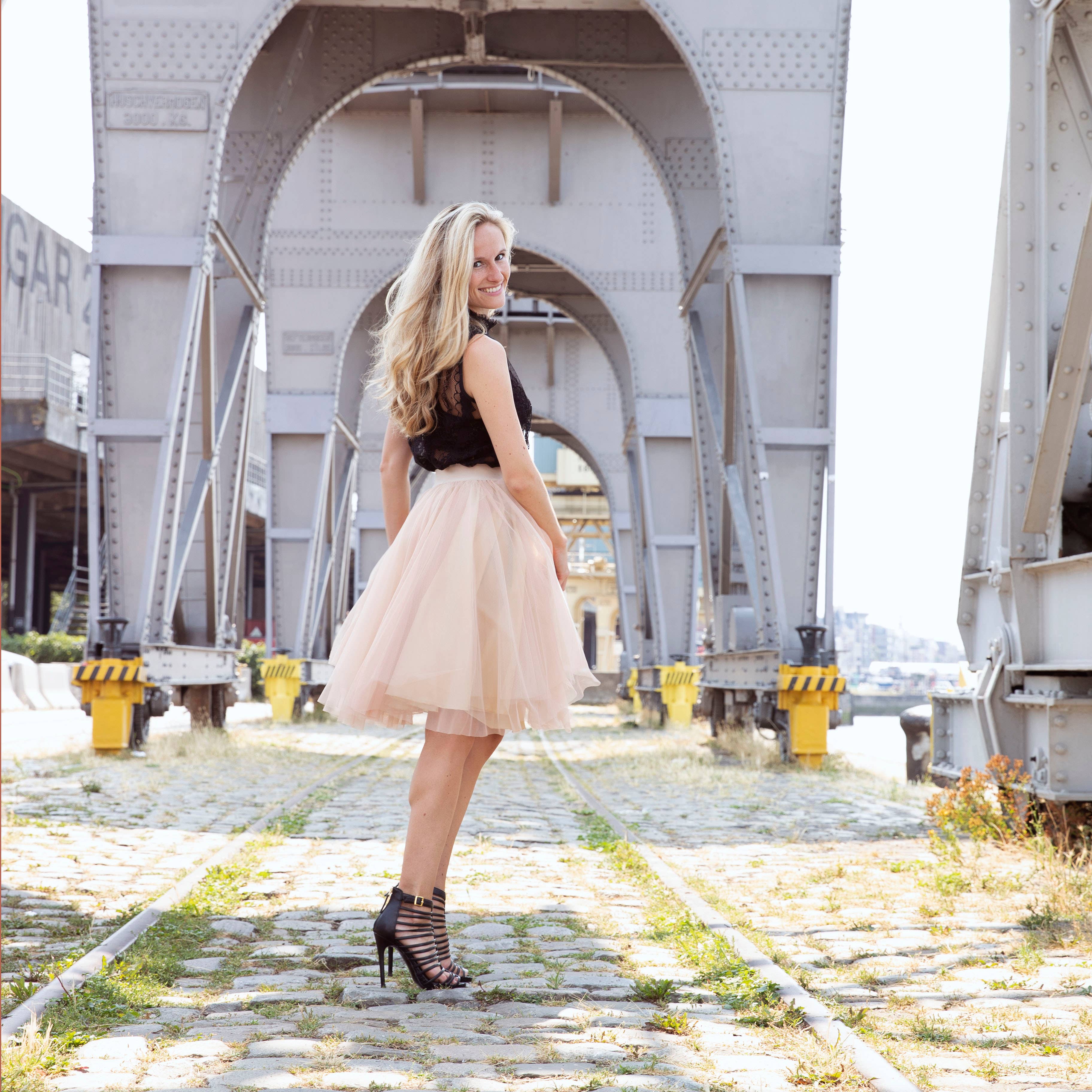 Sylvie Muller - Wholesale Skirt - Women's - Champagne Over the Knee tutu3