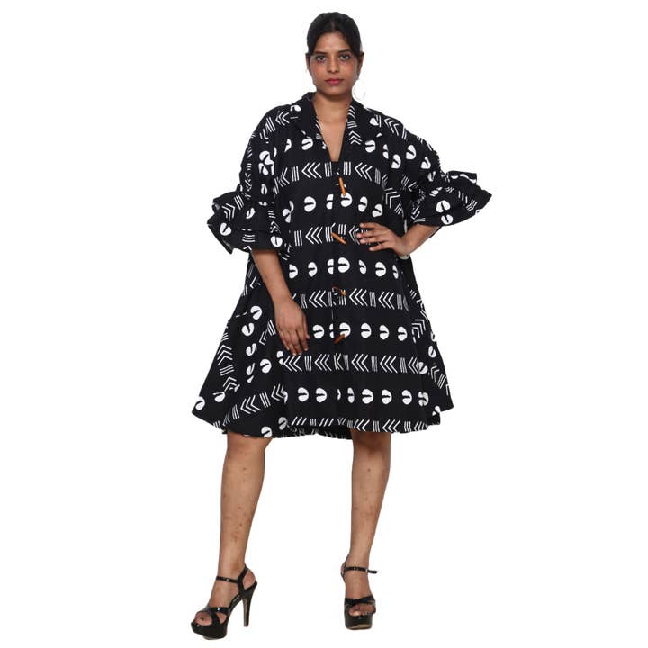 Women's Toggle Ruffle Sleeve Jacket -- FI-3144 for wholesale by African Stars