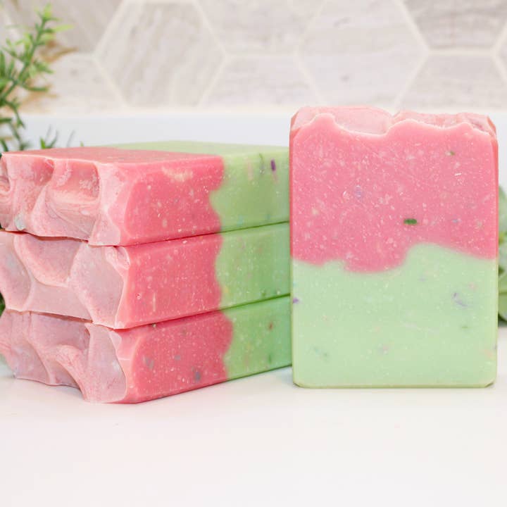 Flower Bed Soap Bar, Spring Garden Plant, Vegan Formula for wholesale by Baba Yaga Designs LLC