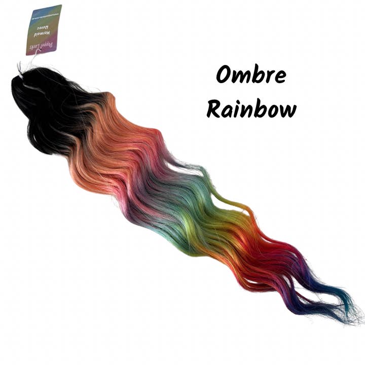 Poppet Locks - Wholesale Hair extensions - Ombre Rainbow Wavy Braiding Hair - 20” - 80g