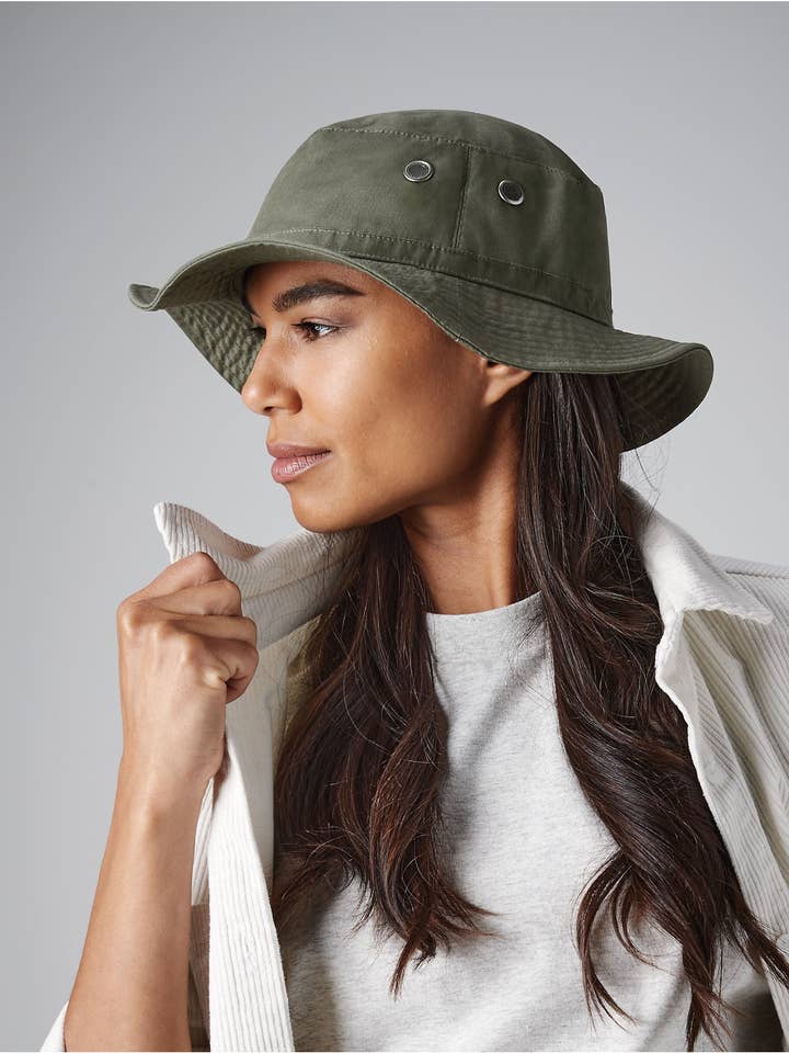 Beechfield Cargo Bucket Hat | Unisex | UPF 50+ | Cord Adjustment | 5 Colours | One Size for wholesale by Logo Free Clothing