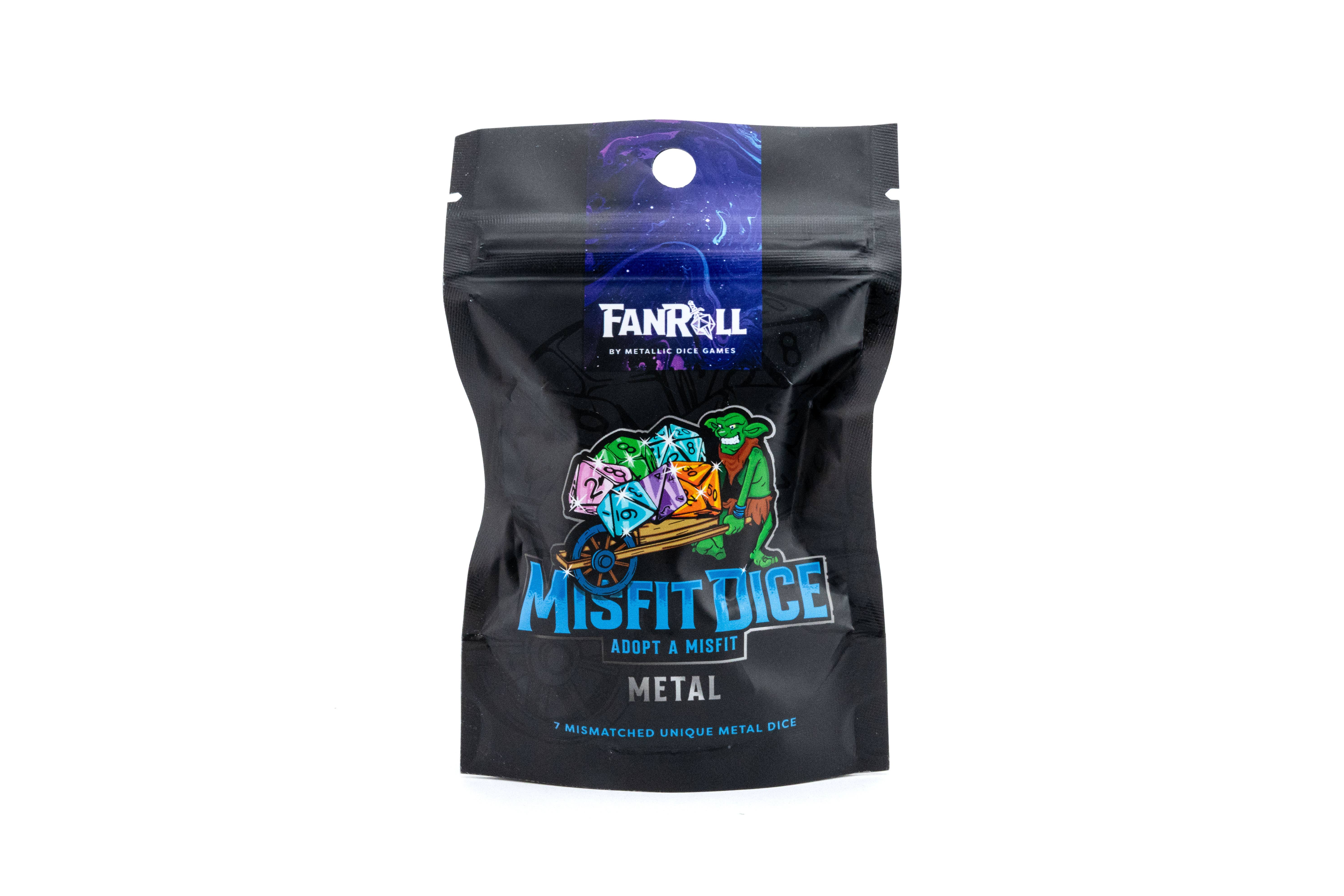 FanRoll by Metallic Dice Games - Wholesale Dice - NEW: Misfit Metal Dice Set: Adopt A Misfit  (Blind Pack)4