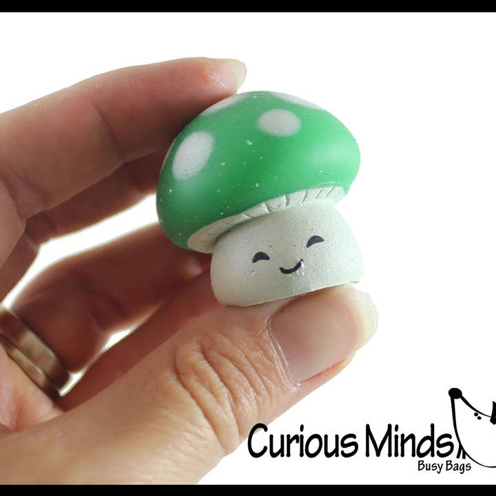 Curious Minds Toys - Wholesale Fidget Toy - Kids - 1 Cute Mushroom Mochi Squishy - Kawaii - Cute Individually 9
