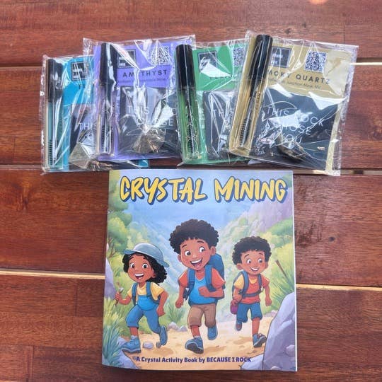 Crystal Activity Book with UNEARTHED Crystal Mini Kit! for wholesale by BECAUSE I ROCK