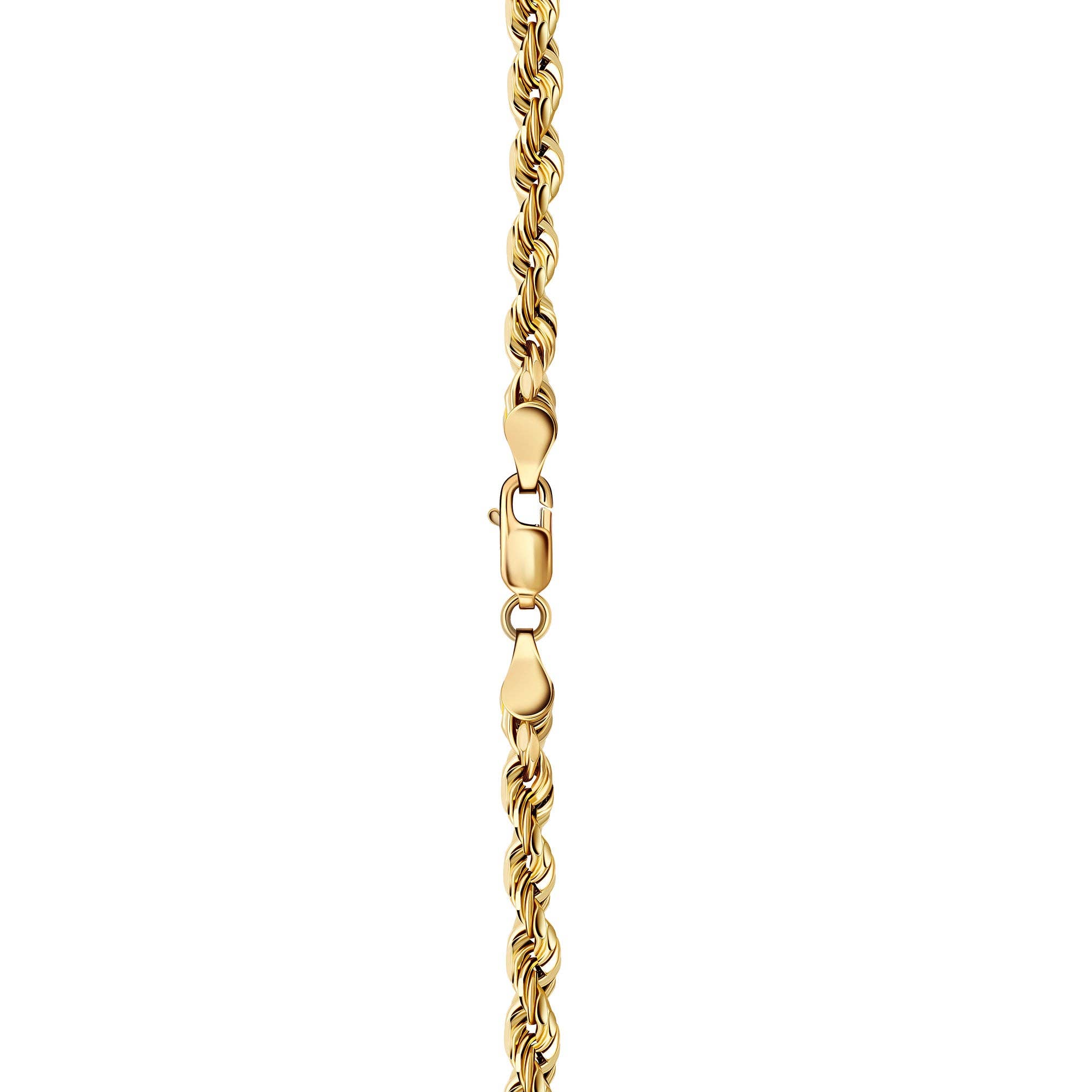10K Gold Diamond Cut Rope Chain Necklace for wholesale on Faire9