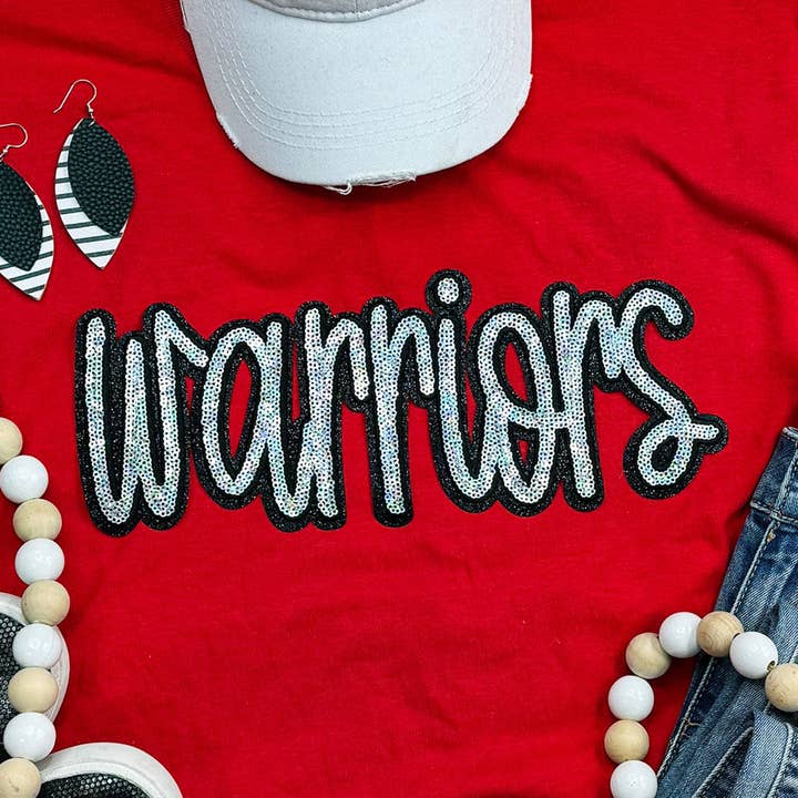 Warriors Sequin Patch for wholesale by Trendy Transfers