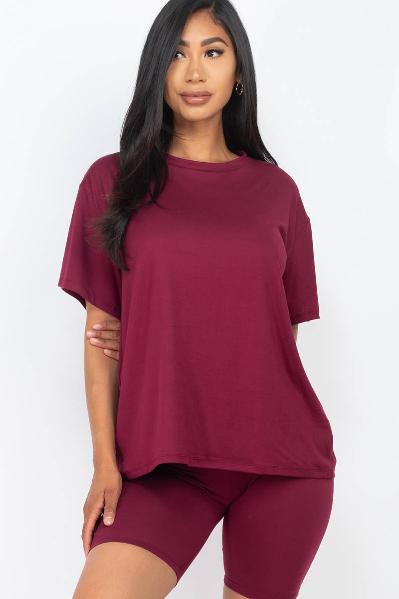 CAPELLA APPAREL - Wholesale Activewear Set - Women's - Loose Fit Top & Bike Shorts Set42