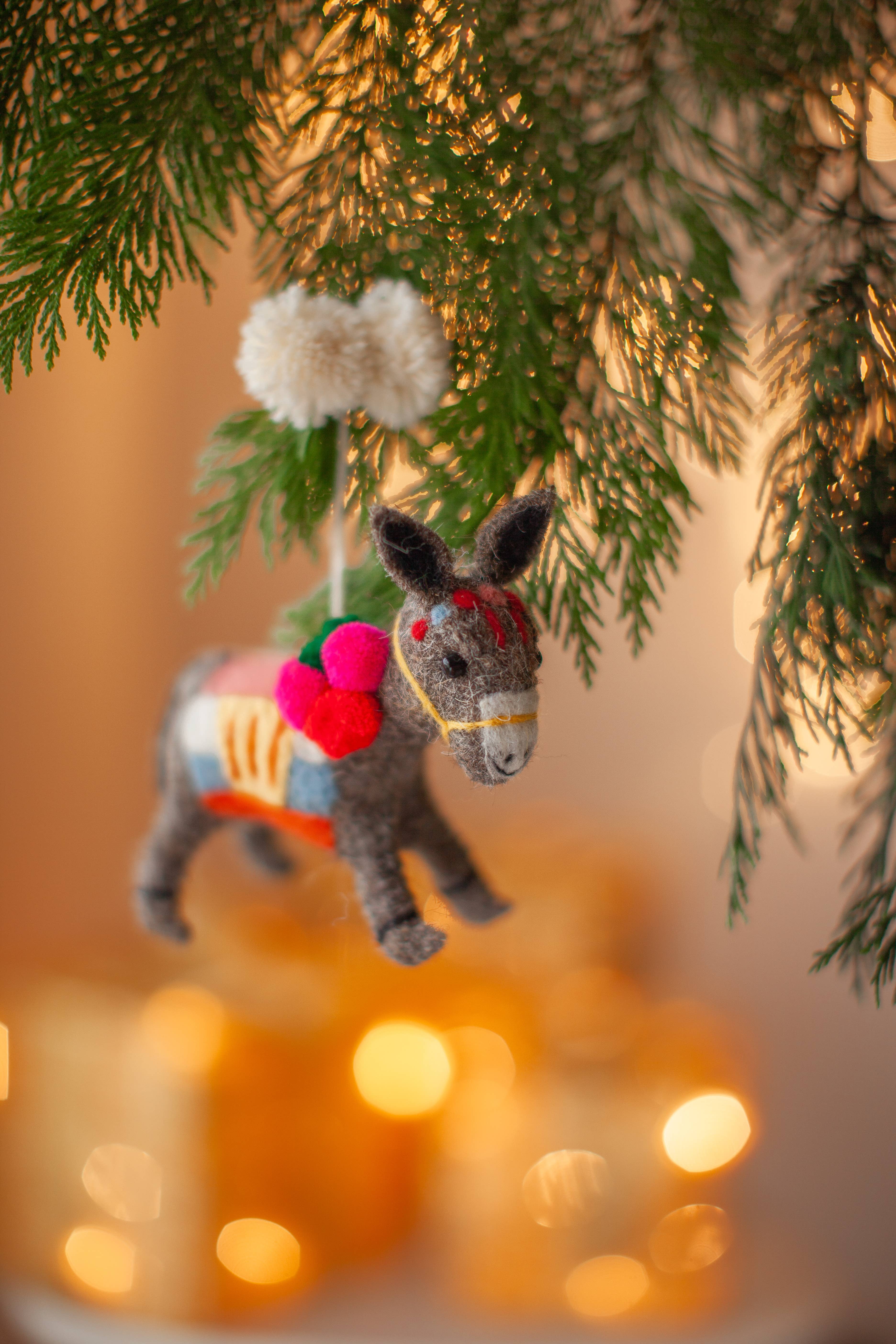 Sew Heart Felt - Wholesale Ornament - Donkey Christmas Decoration1