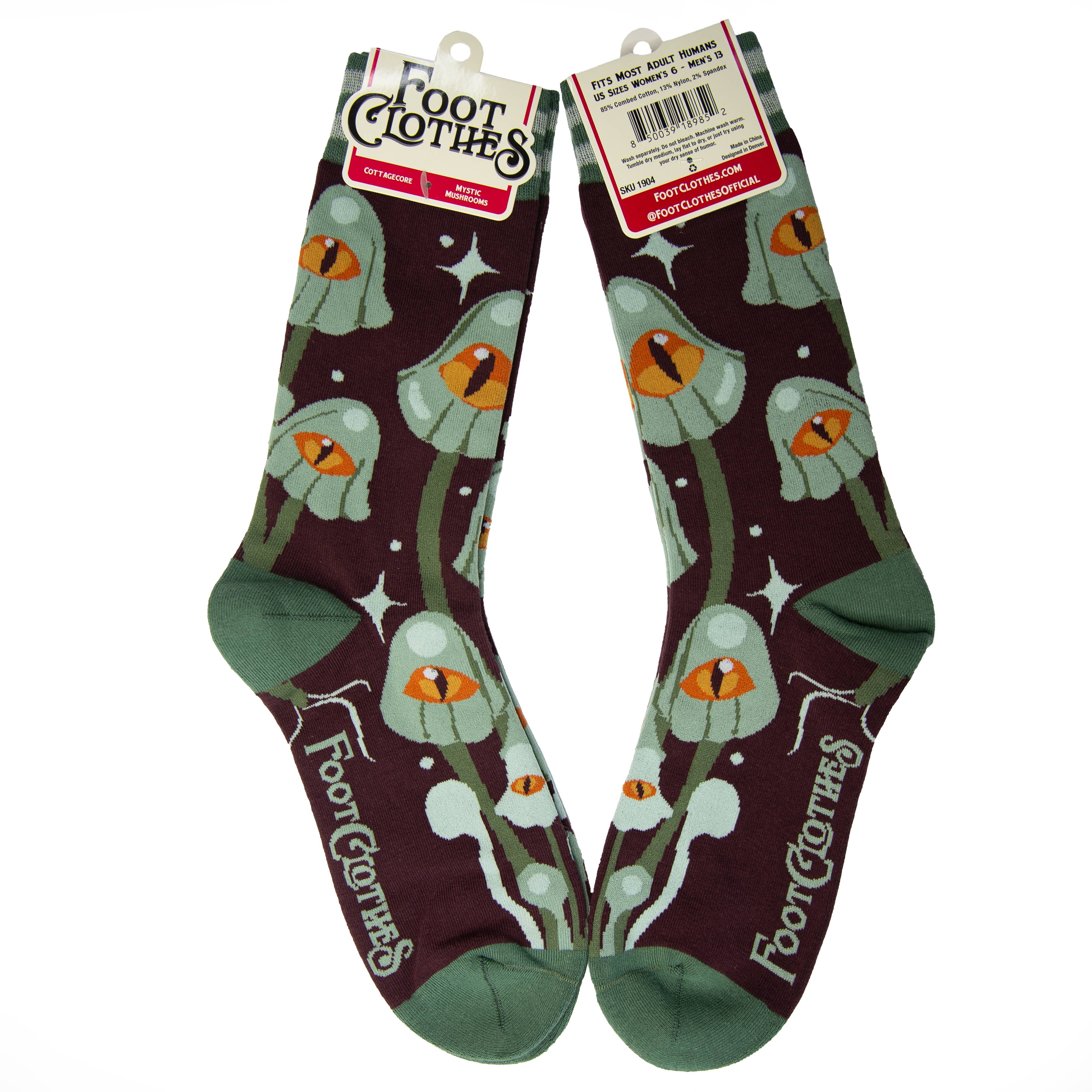 FootClothes LLC - Wholesale Socks - Unisex - Mystic Mushrooms Crew Socks30