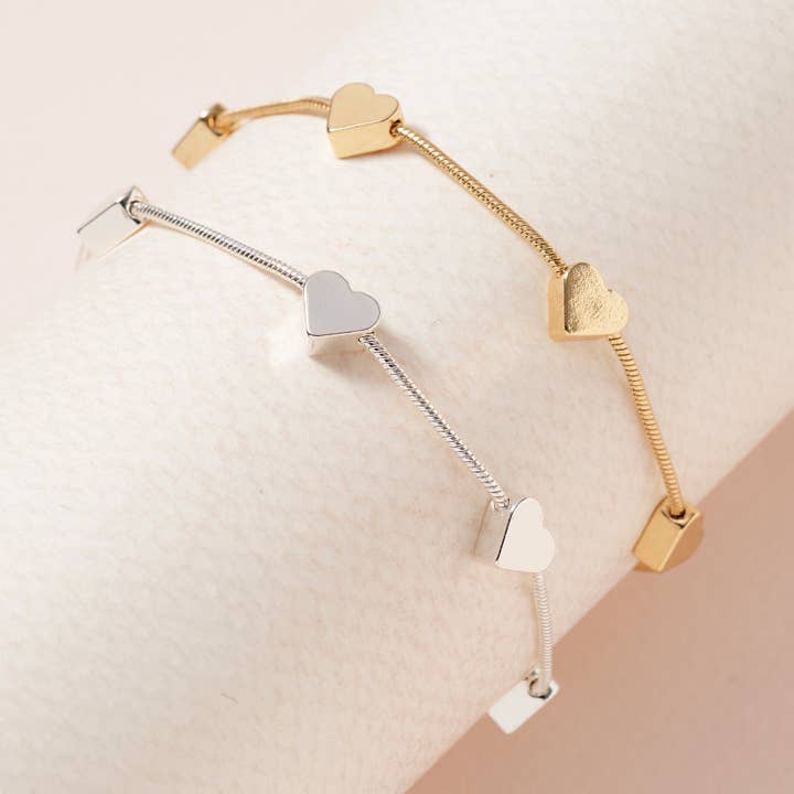 StarryNYC - Wholesale Charm/Dangle Bracelet - Heart Brass Charm Personalized Pull Tie Bracelet