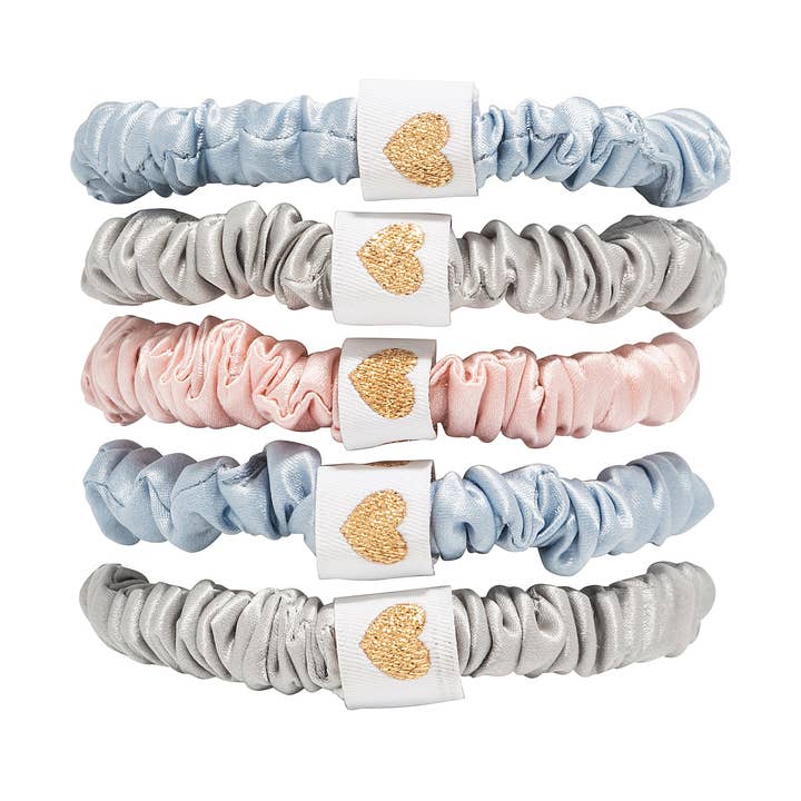 Dreamy Skinny Silk Scrunchies for wholesale by Summer Silks NYC