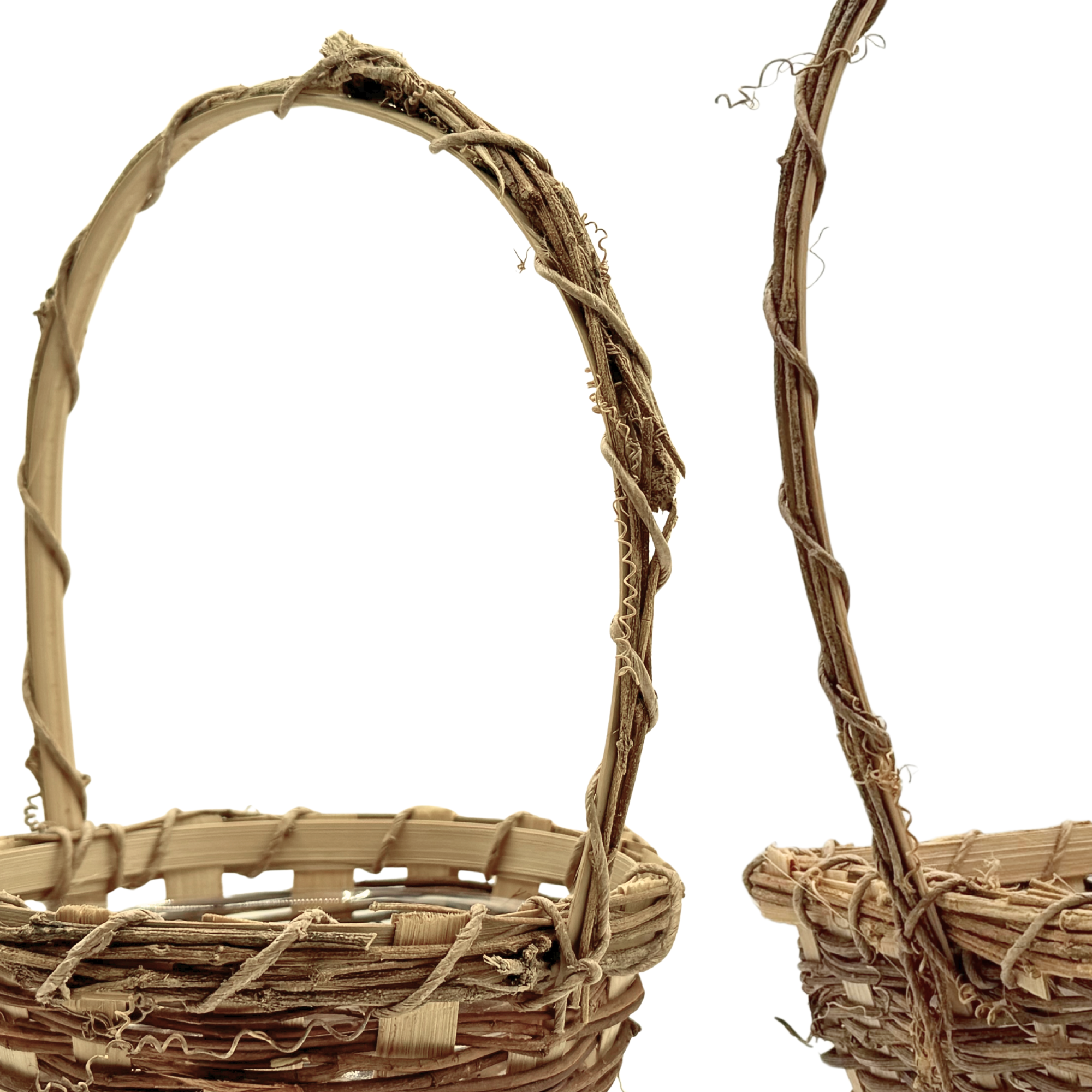 Jacobson - Wholesale Basket - 9.5"D Mixed Vine Rattan Baskets - 2 Sets of 36
