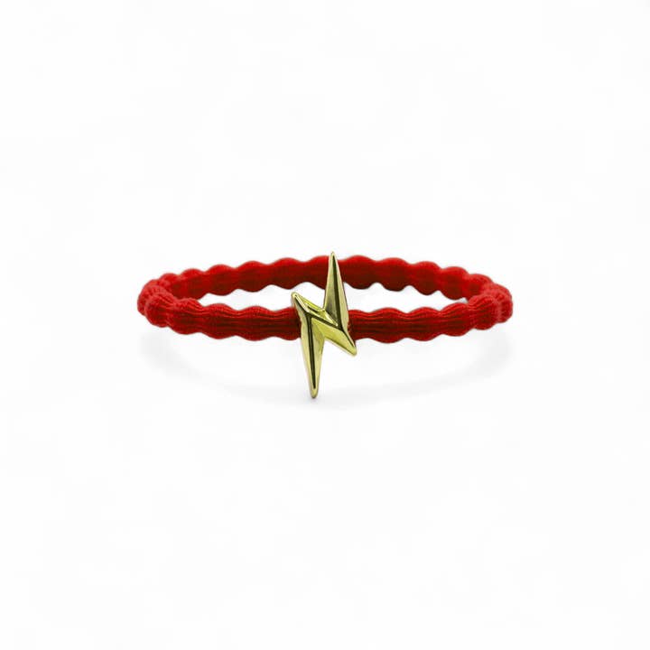 Last True Angel – wholesale Hair tie – Wave Hair Tie with Gold Bolt Charm (Various Colours)6