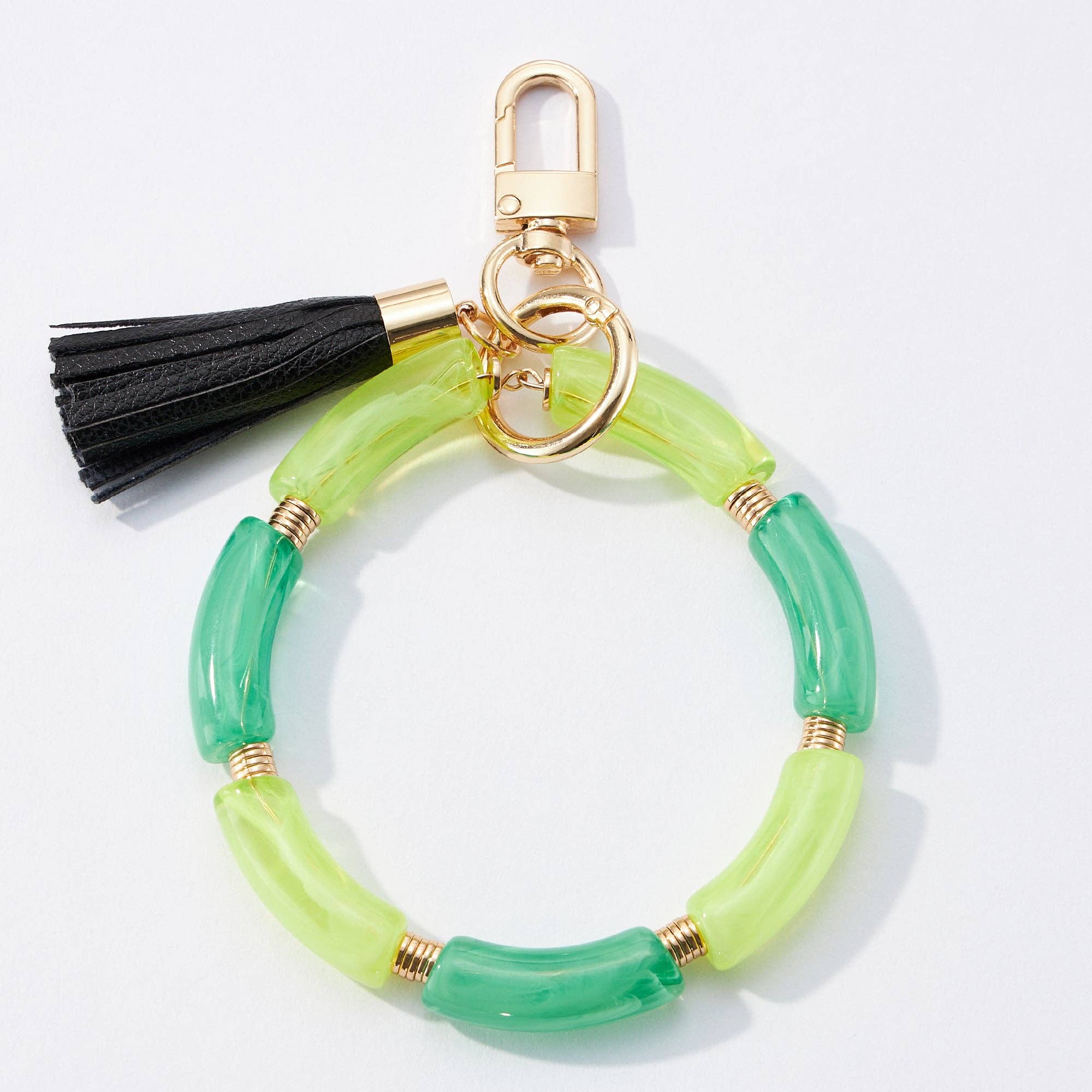 Frem – wholesale Keychain – Women's – Two Tone Resin Wristlet Keychains with Tassel5