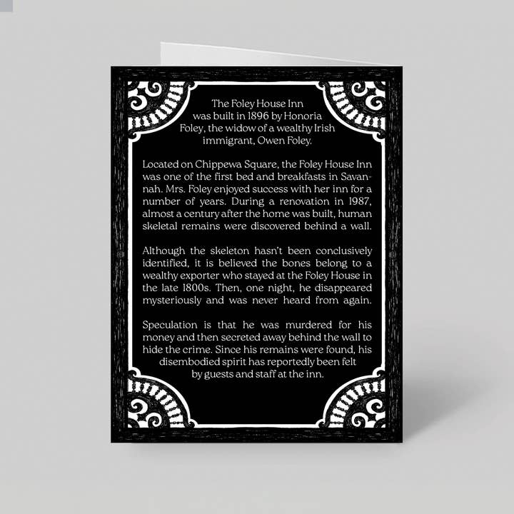 L. R. Fern - Wholesale Halloween Card - The Haunted Foley House Greeting Card4