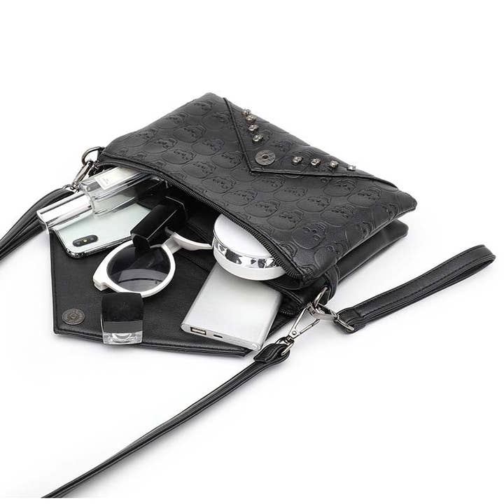 Negro Bolso bandolera calavera de venta al por mayor en Faire2