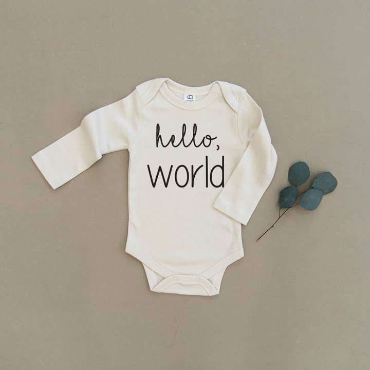 Urban Baby Co. - Wholesale Bodysuit (Non-Footed) - Baby - Hello World Organic Baby Onesie