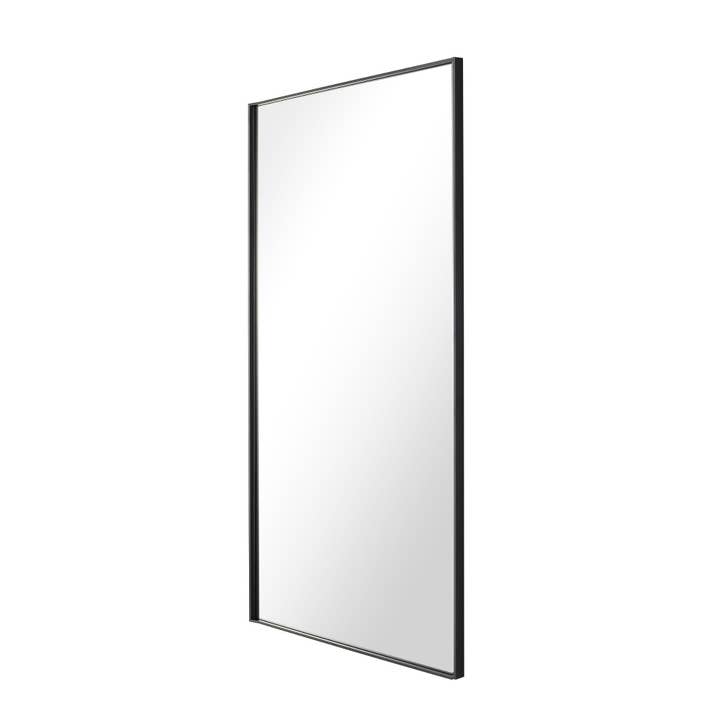 Brio Lighting - Wholesale Wall Mirror - Reflections Modern 22x55" Black Aluminum Framed Wall Mirror