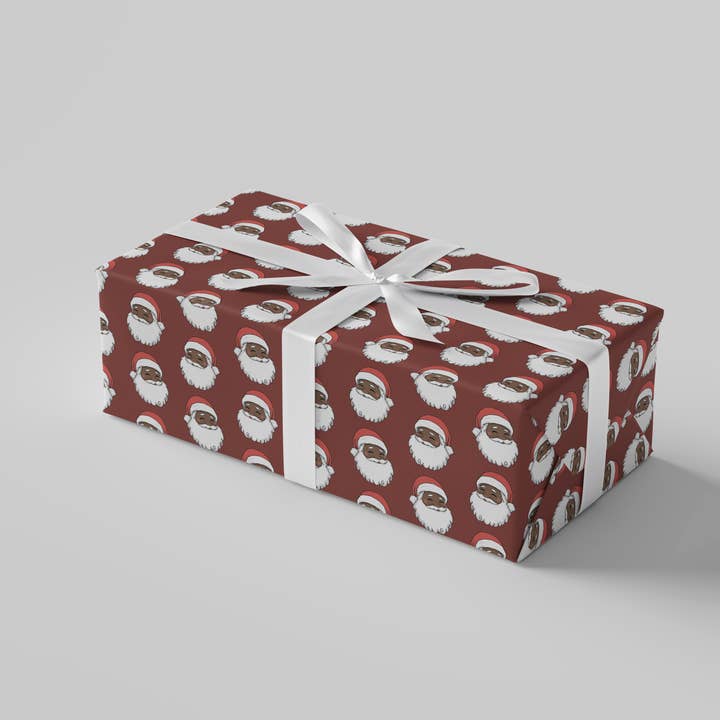 Deck & Adorn - Wholesale Wrapping paper roll - Holly Jolly Santa Wrapping Paper | 3 Sheets, 20" x 29"3