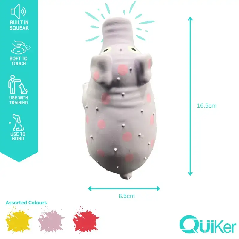 Quiker Pet Products – Squeaky Toy - Cão por atacado – Brinquedo para Cão em Látex em Forma de Porco a Apitar - Pack de 6 Unidades1