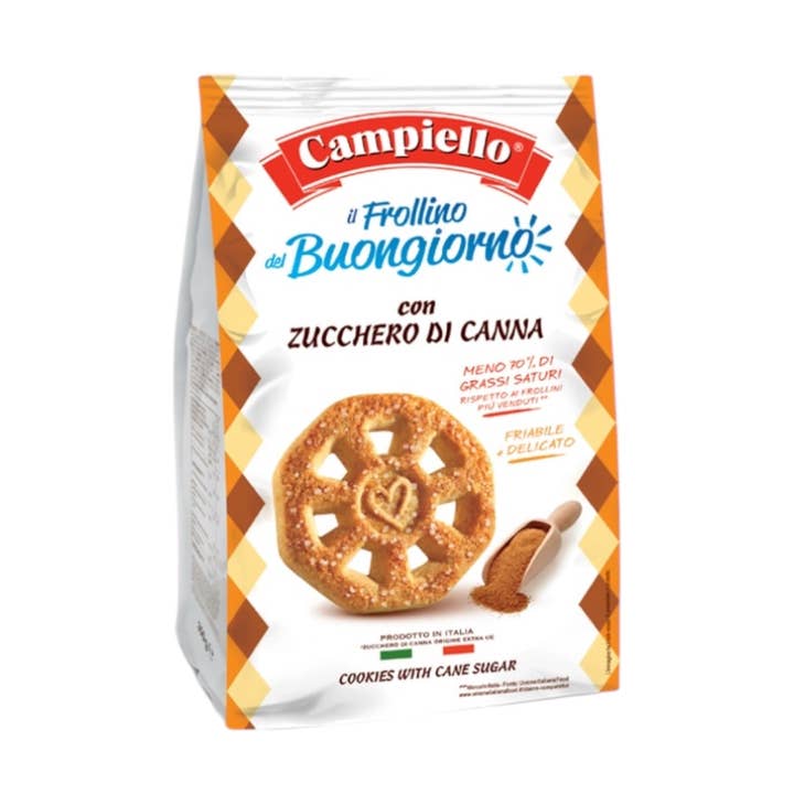 Made in eatalia – Großhandel Cookie – Campiello II Guten Morgen Keks mit Rohrzucker Mürbeteiggebäck/Kekse 350g0