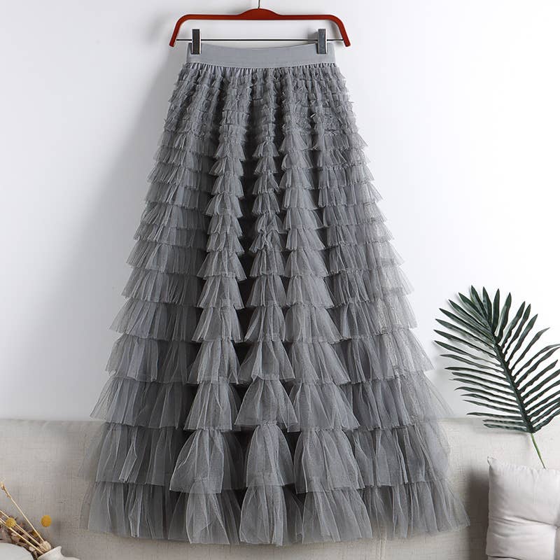 Hope & Sunshine - Wholesale Skirt - Women's - Mesh Tiered Skirt1