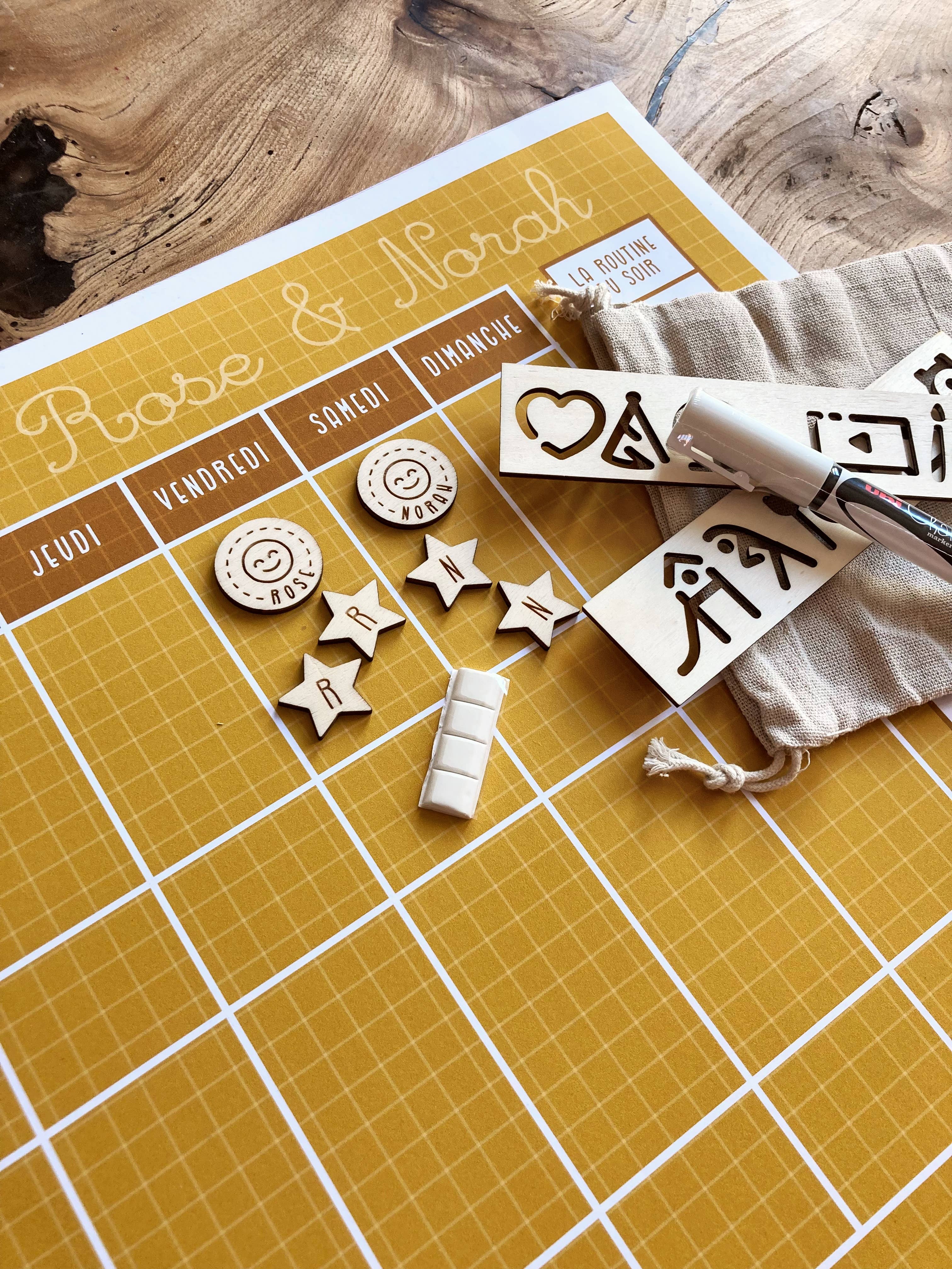 Treebu Family - Wholesale Kunstprint - Stageweek planning kit met papier en hout1