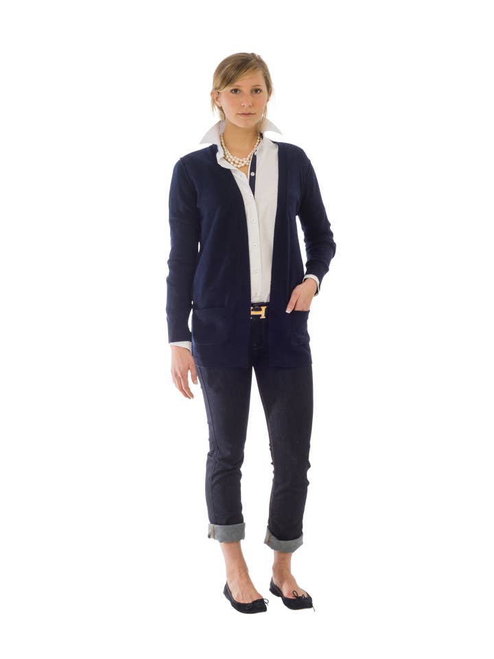 Cortland Park Cashmere – wholesale Cardigan – Women’s – Anchor Open Cardigan