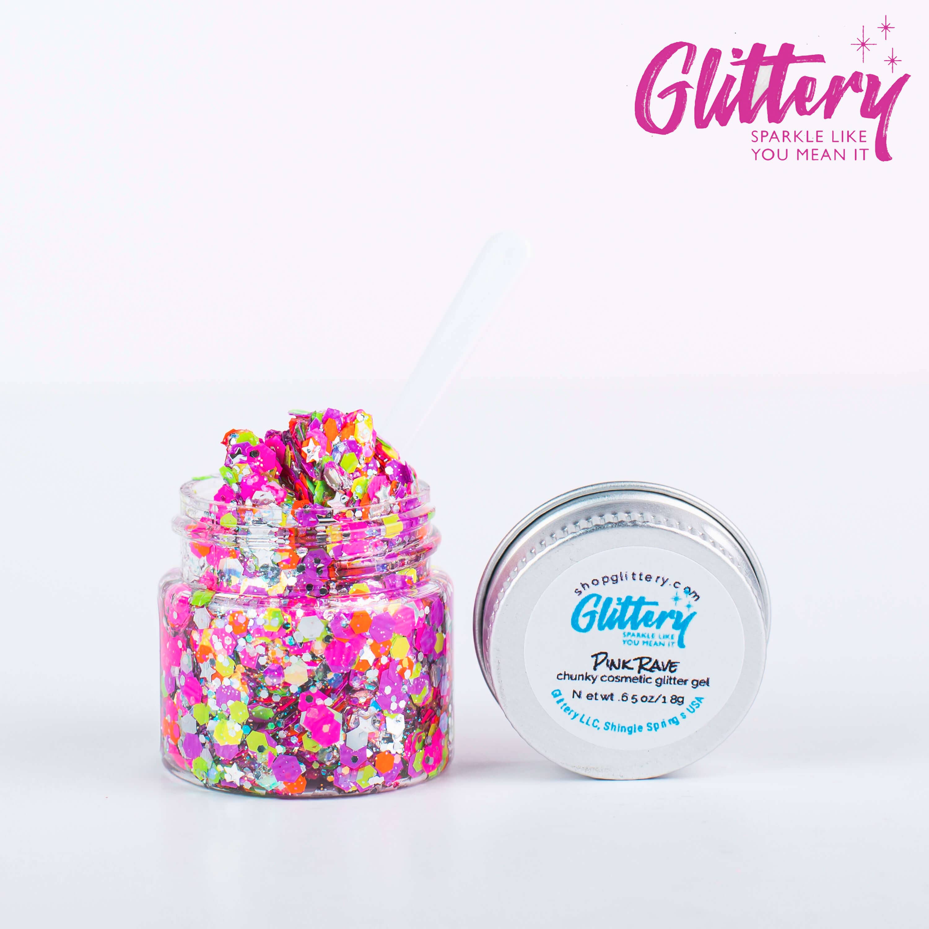 Glittery - Edible, Cosmetic and Biodegradable Glitter Products - Vente Paillettes pour le corps - Coffret mixte de 50 gels pailletés pour visage et corps8