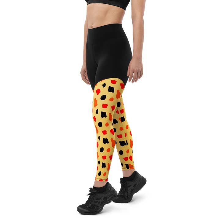 Vache à pois jaunes - Legging de sport pour la vente par GymLeggs