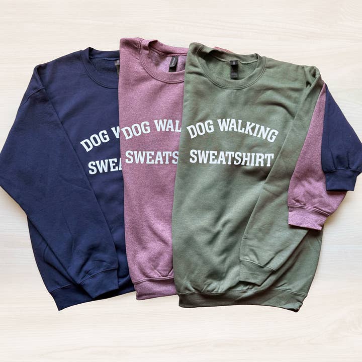 Dog Walking Sweatshirt - NEW colors! for wholesale by Poppy & Lou
