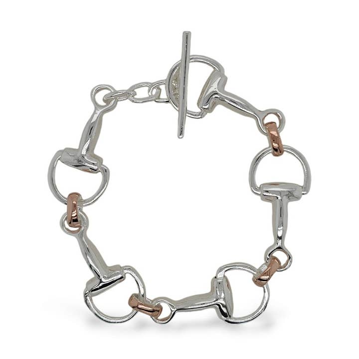 BRACELET S/S & RGP HORSE BIT for wholesale by Mountain Creek Jewellery