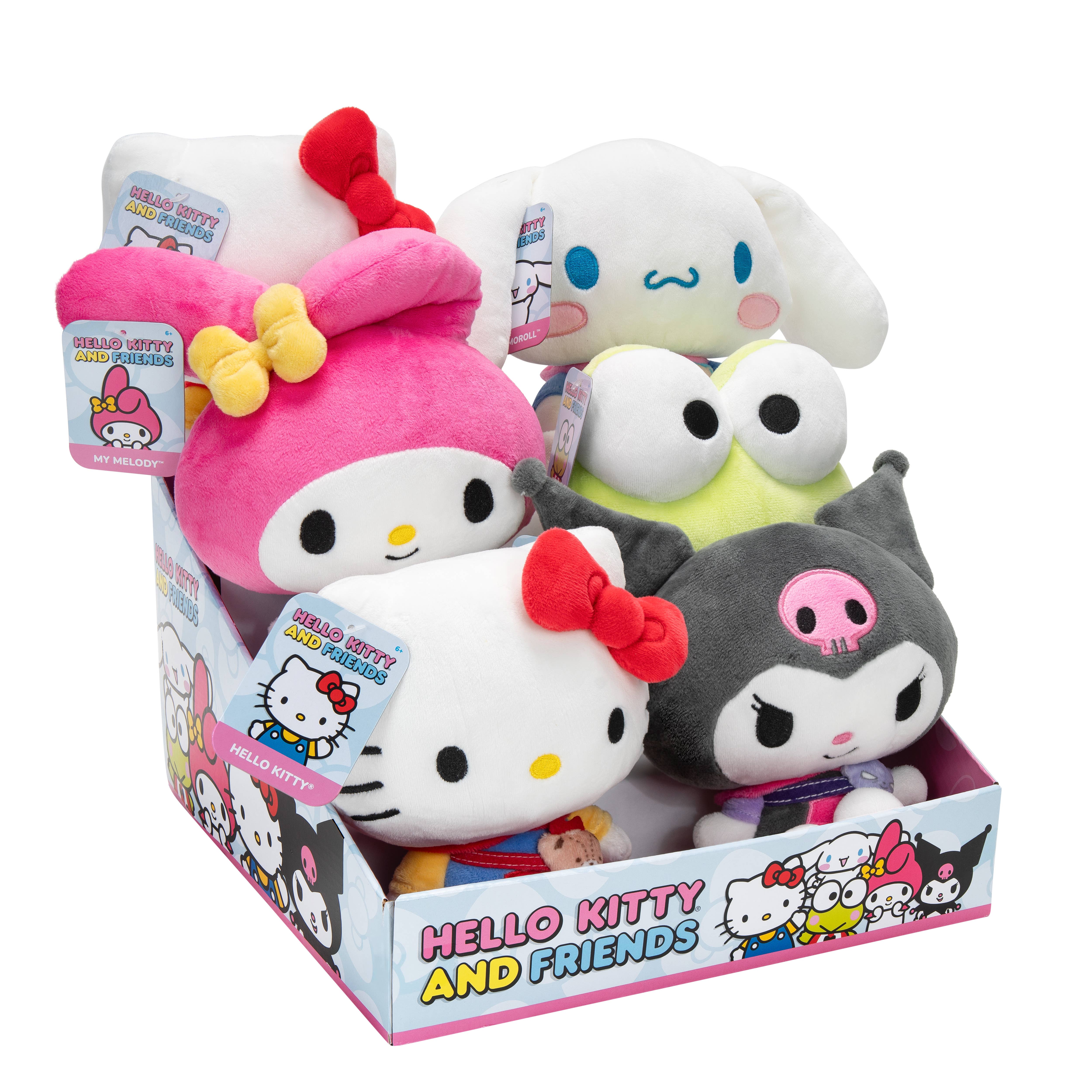 License 2 Play Toys - Wholesale Stuffed/Plush Toy - Kids & Baby - Hello Kitty & Friends 8" Plush Assortment in 6pc Display