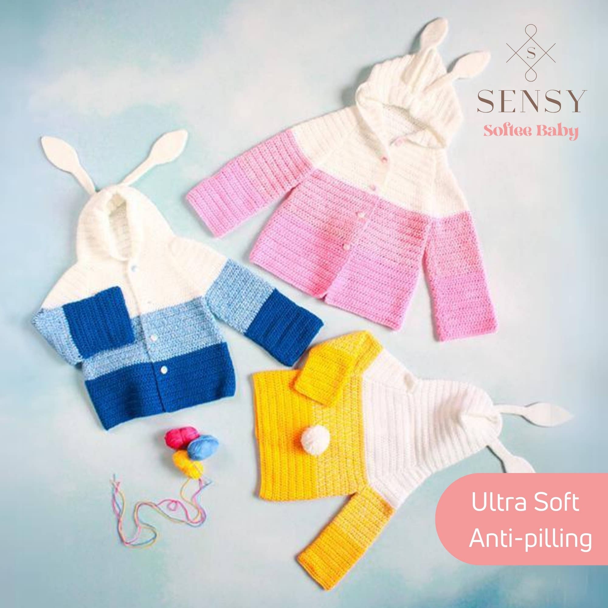 Sensy – wholesale Garn – Sensy Softee Babygarn, 3,5 oz, 275 meter, Gauge 3 Light34