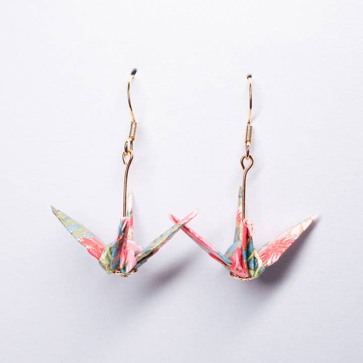 Kamyi.Art Origami Designs - Wholesale Dangle Earrings - Crane Earrings in Gold8
