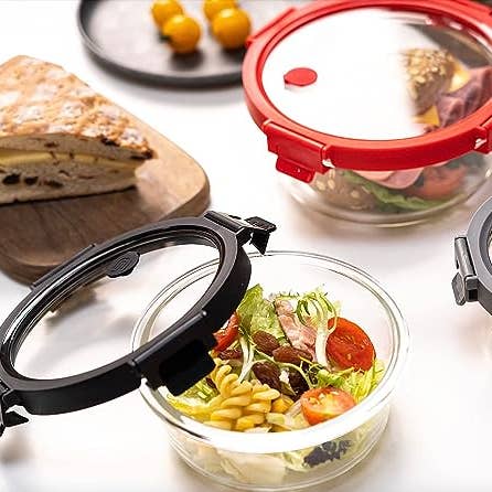 Contenitori di Vetro e Coperchi - Rotondi per la vendita all'ingrosso da parte di Genicook Product LLC