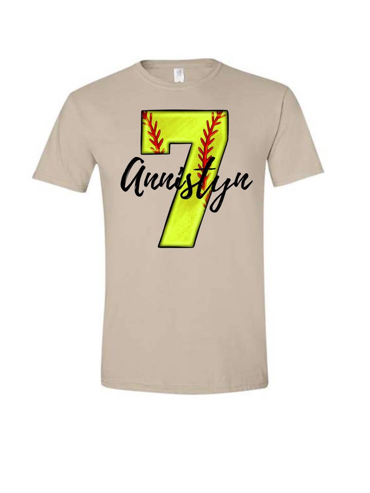 Softbal-/honkbalshirt met aangepast nummer voor wholesale door Sew Unique