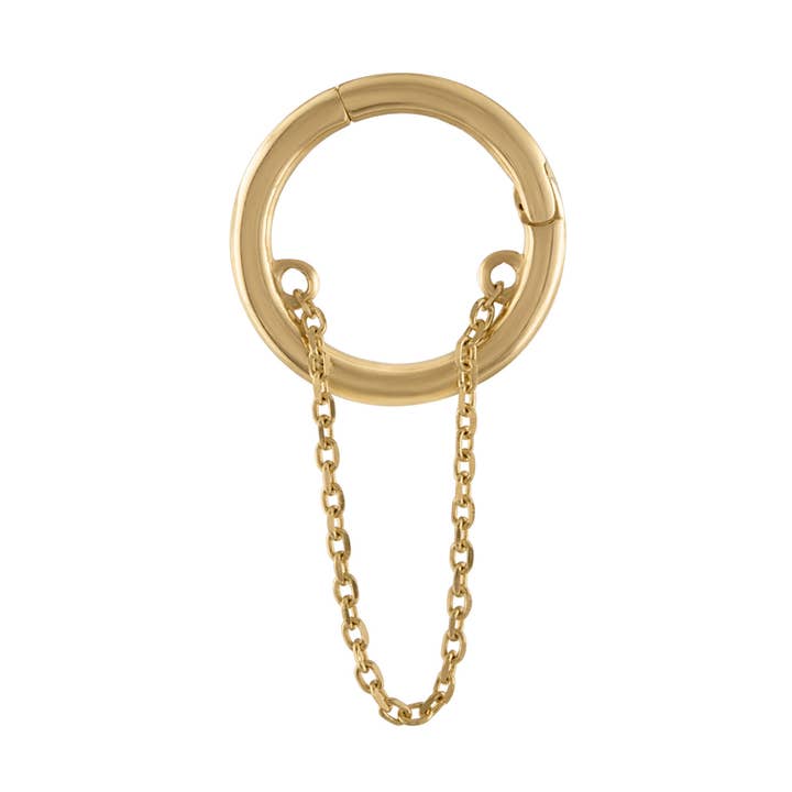 Clicker-Knorpel-Ohrring Helix Tragus aus 14-karätigem Massivgold für den Großhandel von Zahav Jewelry