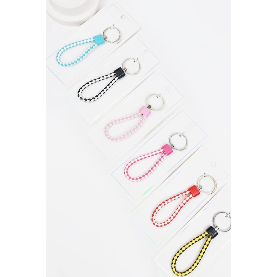 MIX COLOR Checker Lanrard Cord Keychain for wholesale on Faire3