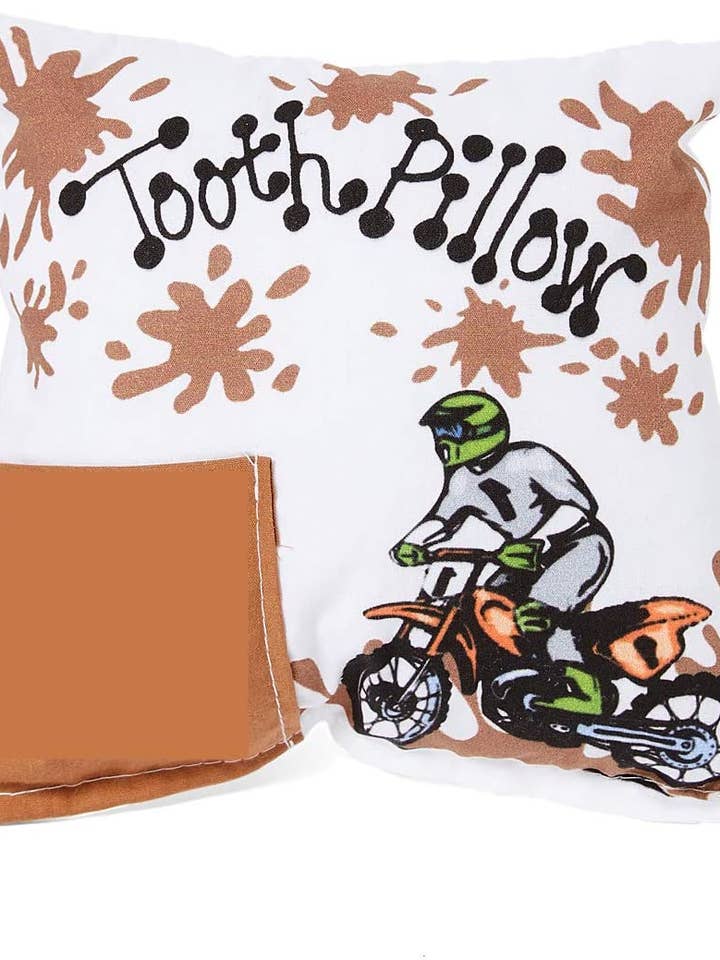 Motocross Tooth Pillow for wholesale by Bunnies and Bows