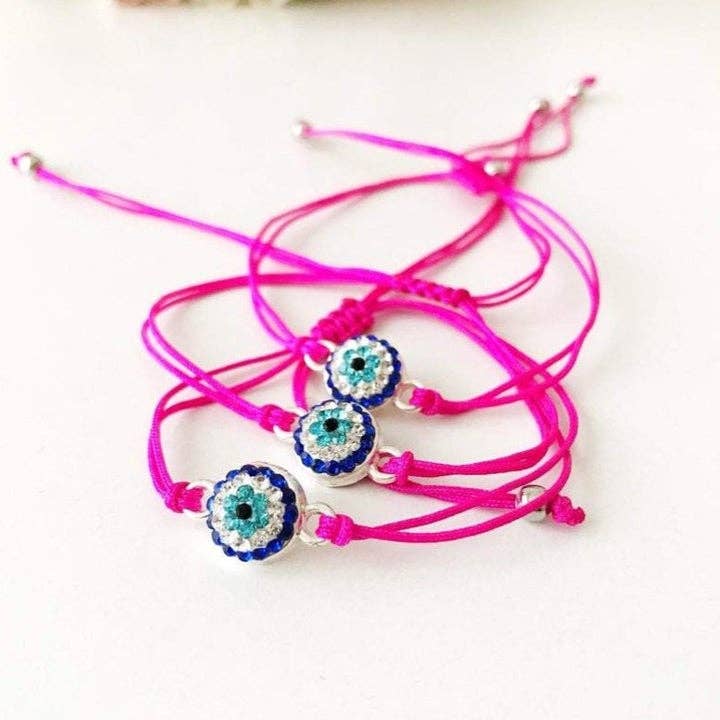 Evileyefavor - Wholesale Charm/Dangle Bracelet - Evil Eye Bracelet, Pink String Bracelet, Adjustable Thread Bracelet