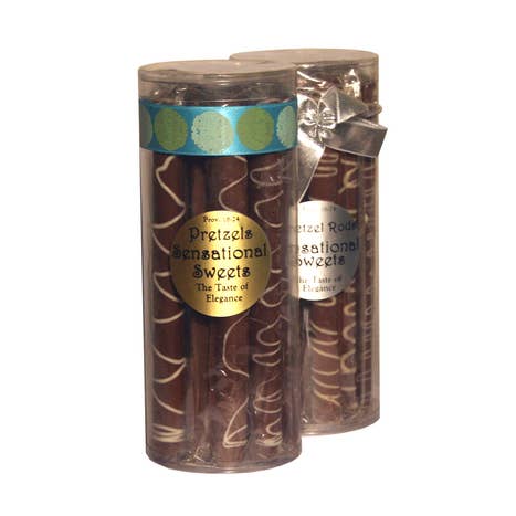 Pretzel Rods - Enrobed & Drizzled (PR921) for wholesale by Sensational Sweets
