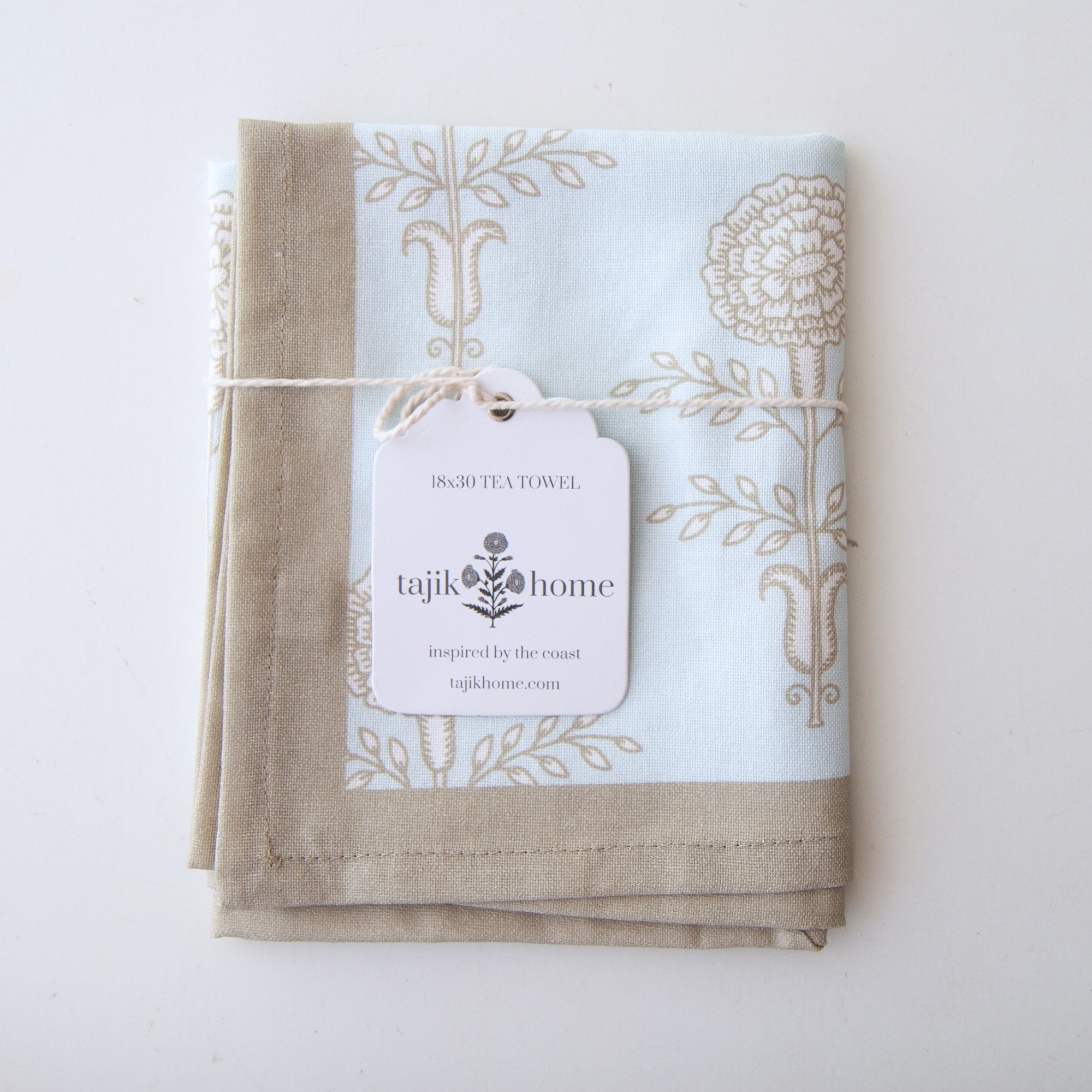 Tajik  Home  LLC - Wholesale Tea Towel - Block Print Tea Towel – Decorative Coastal & Grandmillenial2