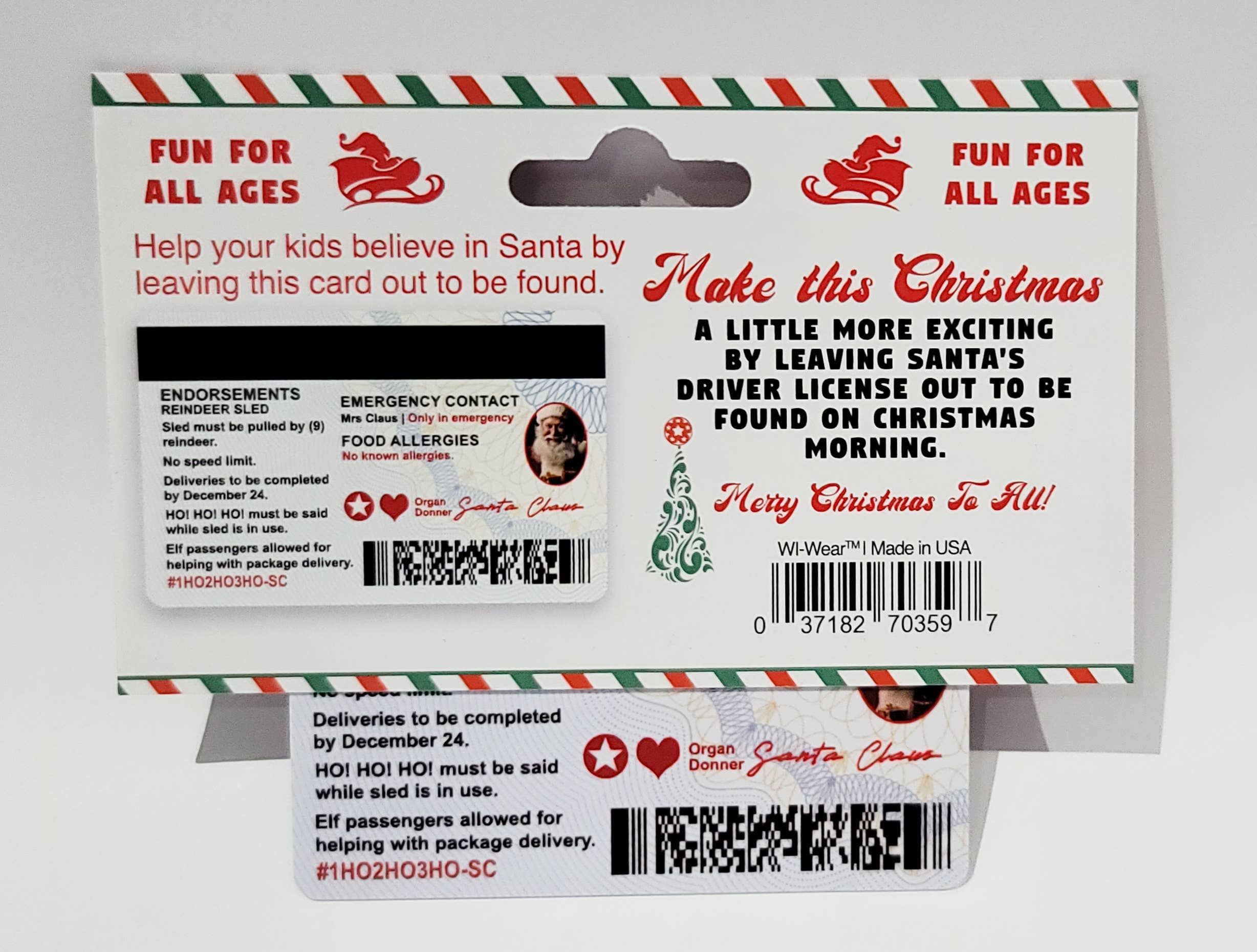 Wi-Wear - Vente Décoration de Noël - Permis de conduire perdu du Père Noël | Jeu amusant de Noël3